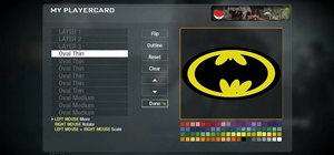 Create a custom Batman playercard emblem in Call of Duty: Black Ops