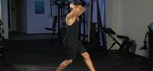 Work out your legs with lunges and scissor switches