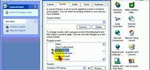 Change or remove sounds in Windows XP