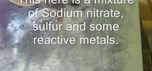 Understand how sodium nitrate burns