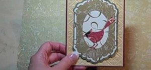 Craft a simple woodland cardinal Christmas card