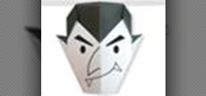 Origami a paper dracula Halloween face Japanese style