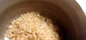 Rinse and cook brown rice
