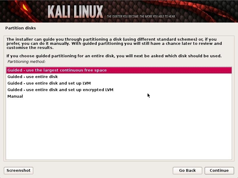 Installing Kali Rolling Release Alongside Windows 10 on UEFI Firmware
