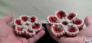 Crochet an applique flower using the Paton pattern