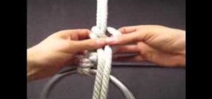 Tie off a suspension ring for rope bondage