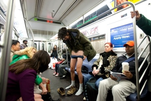 April Fool's Gets Butt Naked on the Subway