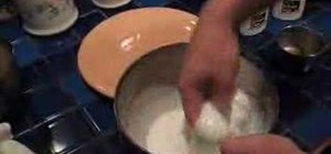 Make slime with glue  and fabric starch