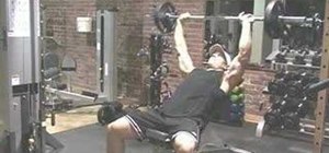 Workout you chest with incline barbell bench press