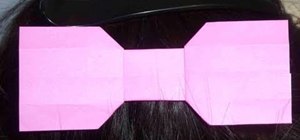 Make a cute pink origami bowtie for beginners