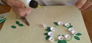 Make a fringed paper Valentine's Day flower heart