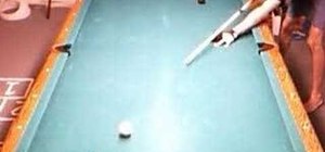 Practice a drill to improve cue ball control in pool