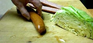 Make kielbasa and cabbage