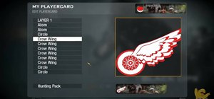 Draw the Detroit Redwings logo in the Black Ops emblem editor