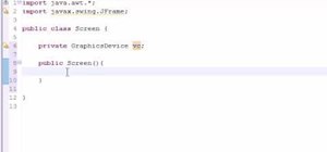 Build a window and screen in Java game development