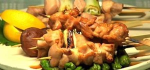 Make Japanese Yakitori (skewered chicken)