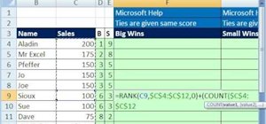 Rank numbers ten different ways in Microsoft Excel