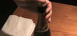 Open a cold Champagne bottle