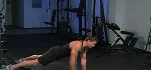 Do dumbbell squat thrust with alternate lockouts
