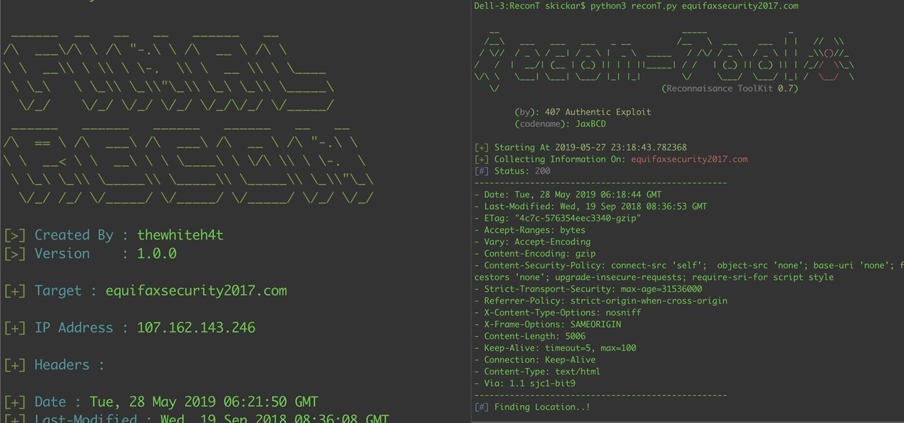 Conduct Recon on a Web Target with Python Tools