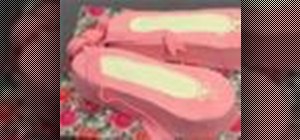 Make a ballet slippers cake