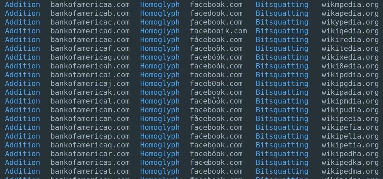 Easily Generate Hundreds of Phishing Domains