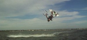 Do a Hasselhoff trick while kiteboarding