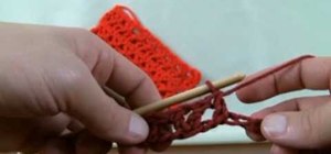 Do a crochet offset V stitch for left handers