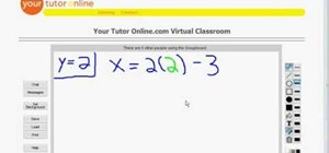 Solve a set of linear equations by substitution