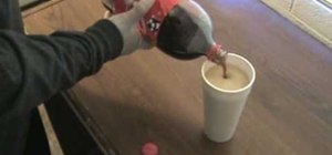 Pull the styrofoam ice-bottom cup prank