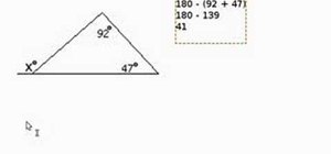 Find a missing angle outside of a triangle