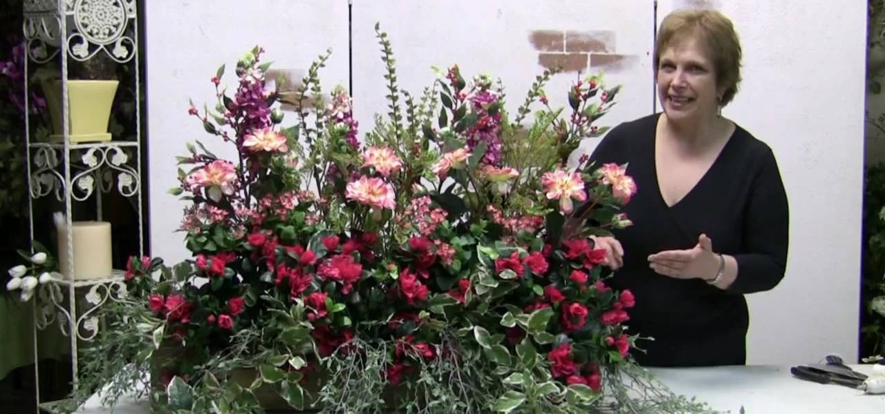 How to Make a windowbox arrangement with silk flowers 