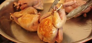 Cook roast quail with cured lemons