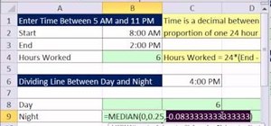 Break up hours worked by shift in Microsoft Excel