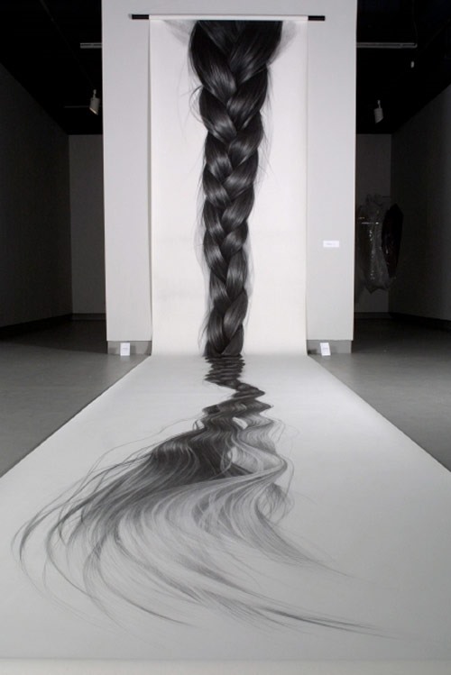 Meticulously Hand Drawn Photorealistic Hair-Art