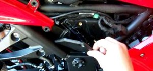 Change your air filter on a 2008 Ninja motorcycle