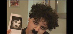 Do the right makeup to look just like Charlie Chaplin for Halloween