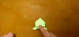Make an origami jumping frog