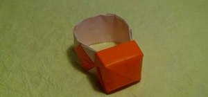 Make a ring from folded paper with origami