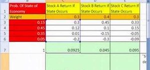 Create array formulas for stock returns in MS Excel
