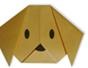 Origami a dog face Japanese style