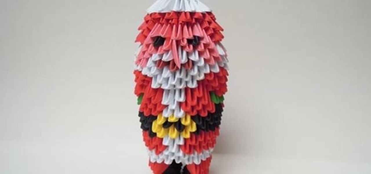 Make 3D Origami Santa Claus