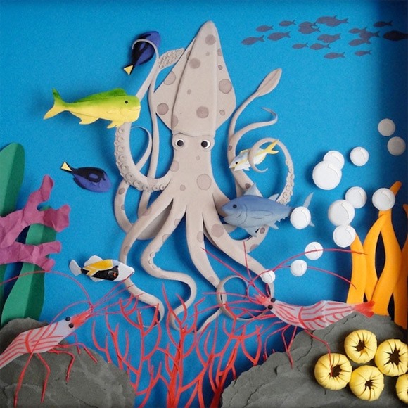 Painstakingly Crafted 3D Paper Art