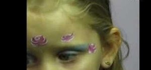 Apply "Rose Princess" face paint