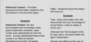 Write a DBQ (or document-based question) essay