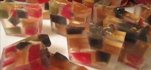 Make pretty melt and pour jewel toned soap loaves