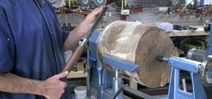 Create a wooden sphere from piece of sweet gum tree