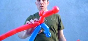 Make a spiderman balloon on a stick