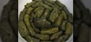 Make fresh and delicious traditional dolmades (Greek stuffed grape leaves)