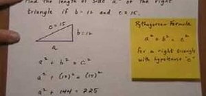 Use the Pythagorean Formula to find a missing side